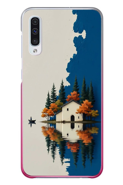 Le Balvo Samsung Galaxy A50 Uyumlu Sonbahar Evi Baskılı Silikon Kılıf