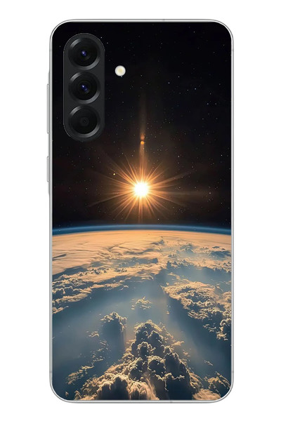 Le Balvo Samsung Galaxy A56 Uyumlu Uzay Günbatımı Baskılı Silikon Kılıf