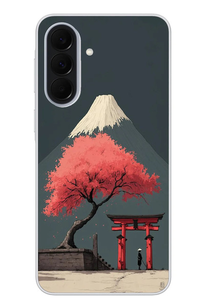 Le Balvo Samsung Galaxy A37 Uyumlu Fuji Dağı Baskılı Silikon Kılıf