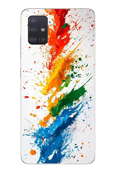 Le Balvo Samsung Galaxy A51 Uyumlu Renk Skalası Baskılı Silikon Kılıf