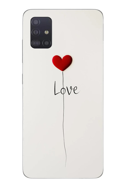 Le Balvo Samsung Galaxy A51 Uyumlu Love Aşk Baskılı Silikon Kılıf