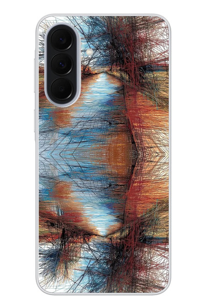 Le Balvo Samsung Galaxy A37 Uyumlu Karışık Çizgiler Baskılı Silikon Kılıf