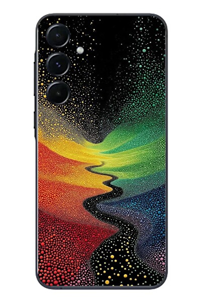 Le Balvo Samsung Galaxy A55 Uyumlu Renkli Yollar Baskılı Silikon Kılıf