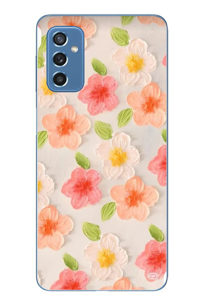 Le Balvo Samsung Galaxy M52 Uyumlu Güzel Papatyalar Baskılı Silikon Kılıf