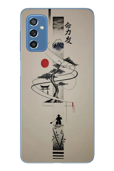 Le Balvo Samsung Galaxy M52 Uyumlu Japon Felsefesi Baskılı Silikon Kılıf