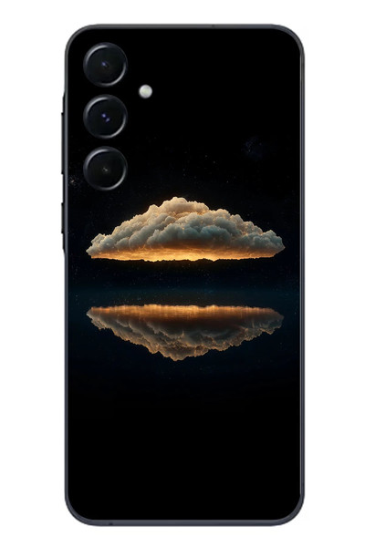 Le Balvo Samsung Galaxy A55 Uyumlu Bulut Yansıması Baskılı Silikon Kılıf