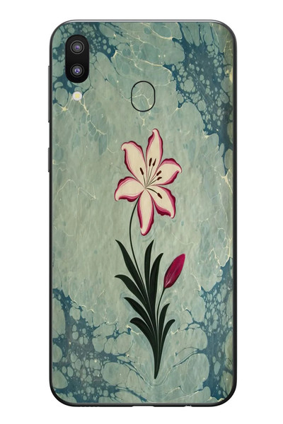 Le Balvo Samsung Galaxy M20 Uyumlu Çiçek Deseni Baskılı Silikon Kılıf