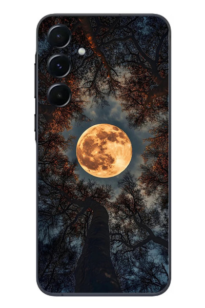 Le Balvo Samsung Galaxy A55 Uyumlu Ay Gökyüzü Baskılı Silikon Kılıf