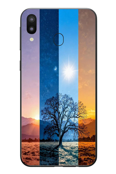 Le Balvo Samsung Galaxy M20 Uyumlu Gündoğumu Mevsimi Baskılı Silikon Kılıf