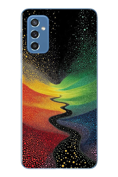 Le Balvo Samsung Galaxy M52 Uyumlu Renkli Yollar Baskılı Silikon Kılıf
