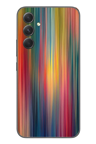 Le Balvo Samsung Galaxy A54 Uyumlu Gökkuşağı Karışımı Baskılı Silikon Kılıf