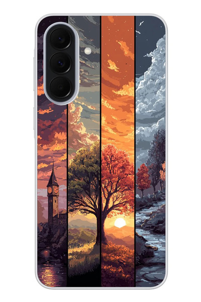 Le Balvo Samsung Galaxy A37 Uyumlu Sonbahar İlkbaharım Baskılı Silikon Kılıf