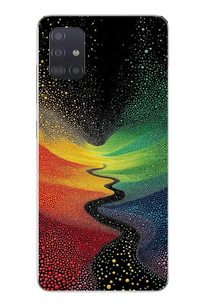 Le Balvo Samsung Galaxy A51 Uyumlu Renkli Yollar Baskılı Silikon Kılıf