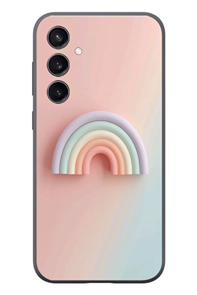 Le Balvo Samsung Galaxy S23 Uyumlu Gökkuşağı Pastel Baskılı Silikon Kılıf