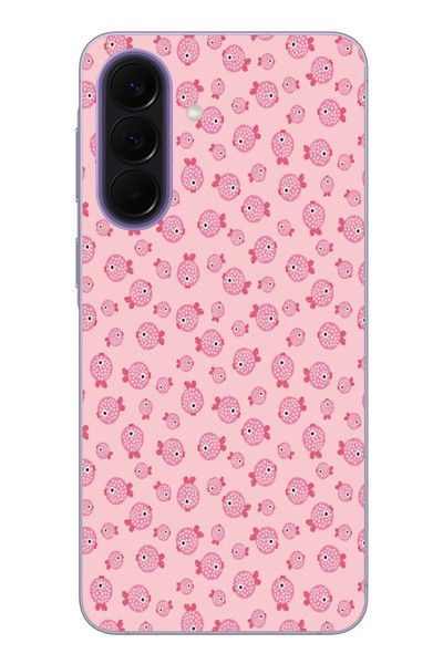 Le Balvo Samsung Galaxy A57 Uyumlu Pembe Balıklar Baskılı Silikon Kılıf