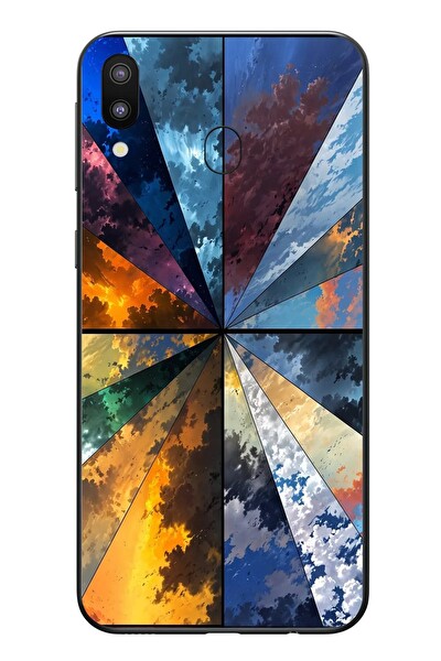 Le Balvo Samsung Galaxy M20 Uyumlu Mevsim Geçişleri Baskılı Silikon Kılıf