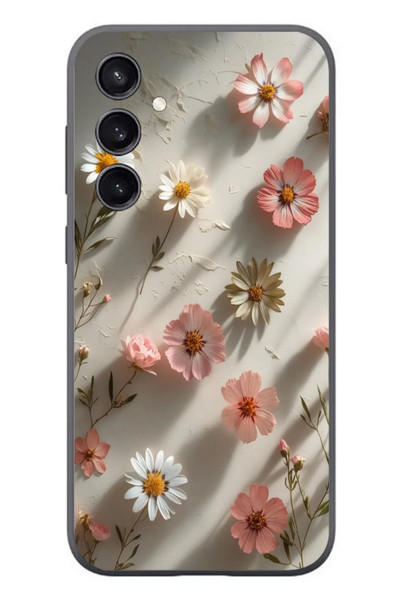 Le Balvo Samsung Galaxy S23 Uyumlu Papatya Çiçekleri Baskılı Silikon Kılıf