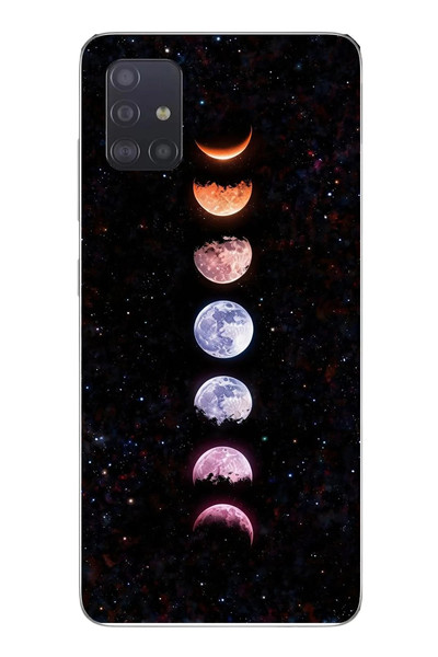 Le Balvo Samsung Galaxy A51 Uyumlu Tüm Gezegenler Baskılı Silikon Kılıf