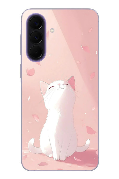 Le Balvo Samsung Galaxy A57 Uyumlu Minnoş Kedi Baskılı Silikon Kılıf