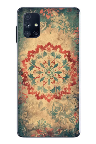 Le Balvo Samsung Galaxy M51 Uyumlu Ebru Çizgisel Baskılı Silikon Kılıf