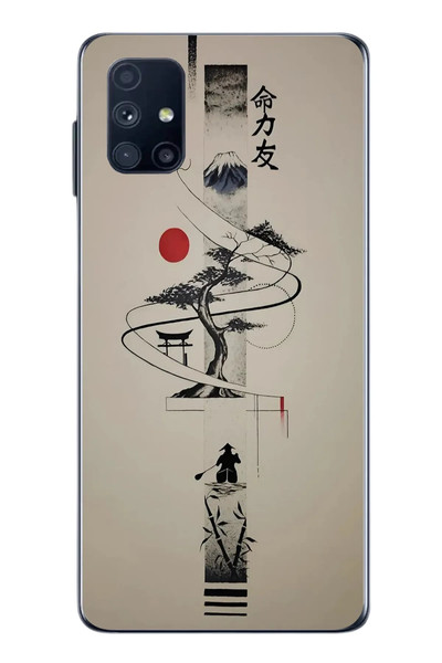 Le Balvo Samsung Galaxy M51 Uyumlu Japon Felsefesi Baskılı Silikon Kılıf