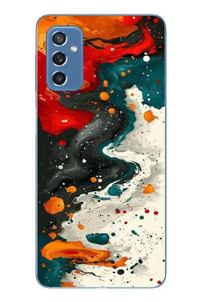 Le Balvo Samsung Galaxy M52 Uyumlu Boya Karışımı Baskılı Silikon Kılıf