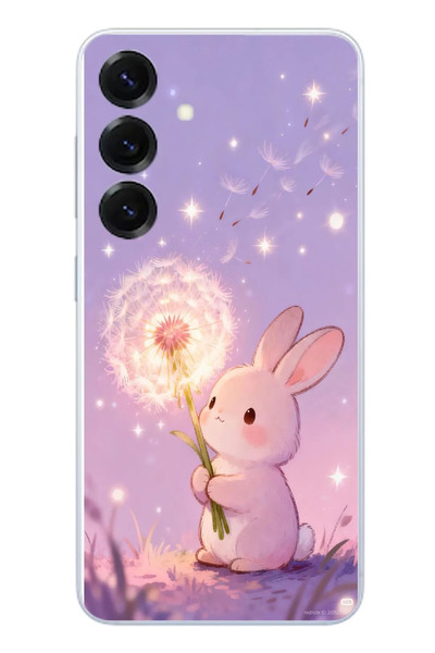 Le Balvo Samsung Galaxy S25 Uyumlu Büyülü Tavşan Baskılı Silikon Kılıf