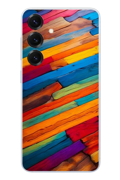 Le Balvo Samsung Galaxy S25 Uyumlu Renk Geçişleri Baskılı Silikon Kılıf