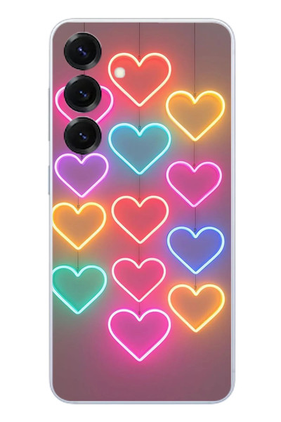 Le Balvo Samsung Galaxy S25 Uyumlu Neon Kalpler Baskılı Silikon Kılıf