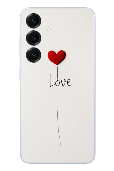 Le Balvo Samsung Galaxy S25 Uyumlu Love Aşk Baskılı Silikon Kılıf