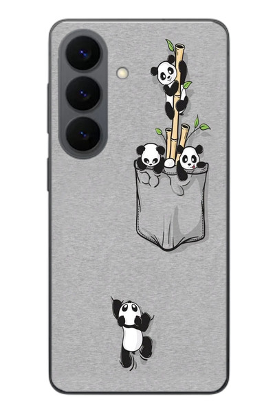 Le Balvo Samsung Galaxy S26 Uyumlu Cepli Panda Baskılı Silikon Kılıf