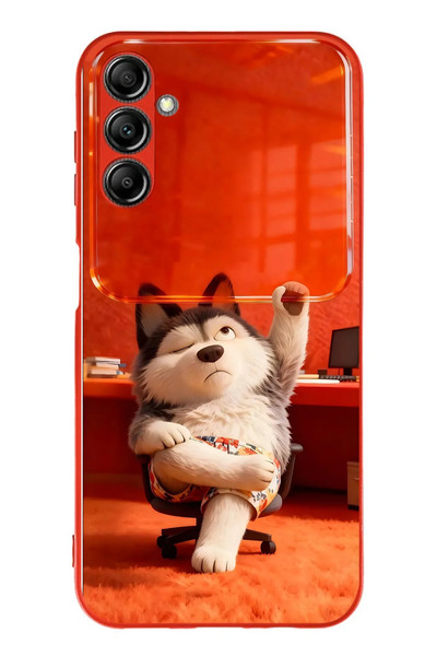 Le Balvo Samsung Galaxy A14 Uyumlu Keyifli Köpek Baskılı Silikon Kılıf