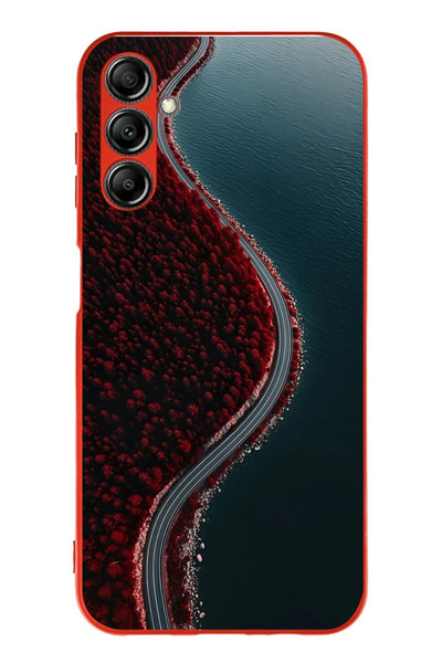 Le Balvo Samsung Galaxy A14 Uyumlu Sonbahar Yolu Baskılı Silikon Kılıf