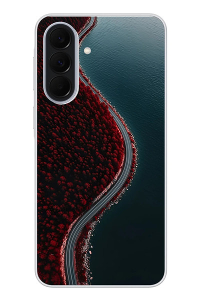 Le Balvo Samsung Galaxy A37 Uyumlu Sonbahar Yolu Baskılı Silikon Kılıf