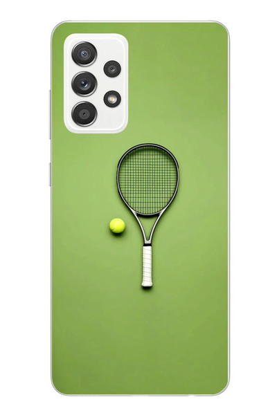 Le Balvo Samsung Galaxy A52 Uyumlu Tenis Raketi Baskılı Silikon Kılıf