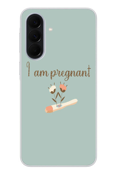 Le Balvo Samsung Galaxy A37 Uyumlu I'm Pregnant Baskılı Silikon Kılıf
