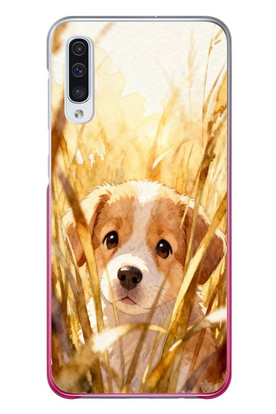 Le Balvo Samsung Galaxy A50 Uyumlu Golden Köpek Baskılı Silikon Kılıf