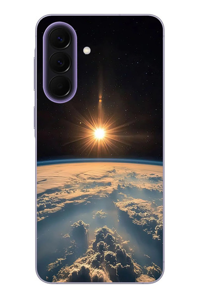 Le Balvo Samsung Galaxy A57 Uyumlu Uzay Günbatımı Baskılı Silikon Kılıf