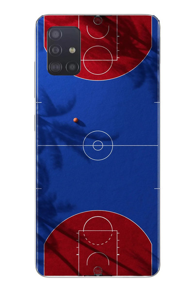 Le Balvo Samsung Galaxy A51 Uyumlu Basketbol Sahası Baskılı Silikon Kılıf