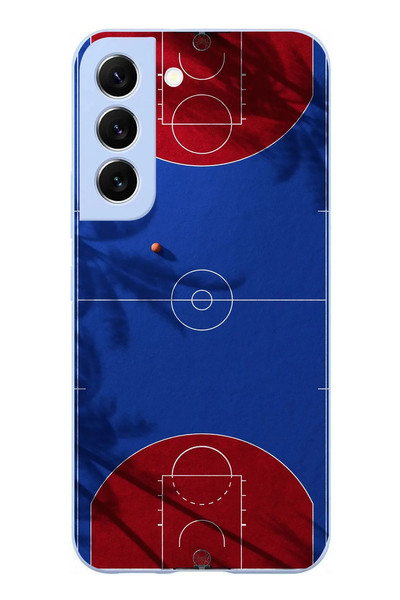 Le Balvo Samsung Galaxy S22 Uyumlu Basketbol Sahası Baskılı Silikon Kılıf