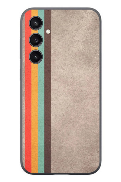 Le Balvo Samsung Galaxy S23 Uyumlu Retro Gökkuşağı Baskılı Silikon Kılıf
