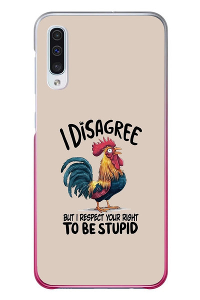 Le Balvo Samsung Galaxy A50 Uyumlu I Disagree Baskılı Silikon Kılıf
