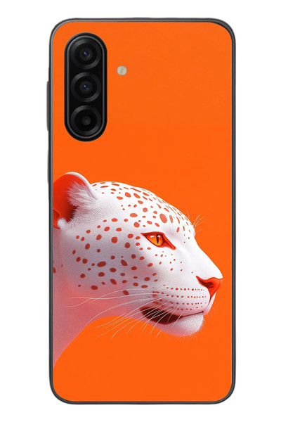 Le Balvo Samsung Galaxy A17 Uyumlu Turuncu Kaplan Baskılı Silikon Kılıf
