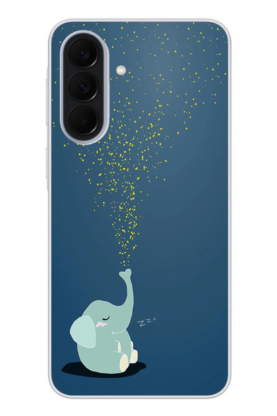 Le Balvo Samsung Galaxy A37 Uyumlu Uyuyan Fil Baskılı Silikon Kılıf