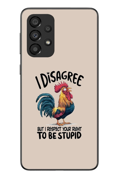 Le Balvo Samsung Galaxy A33 Uyumlu I Disagree Baskılı Silikon Kılıf