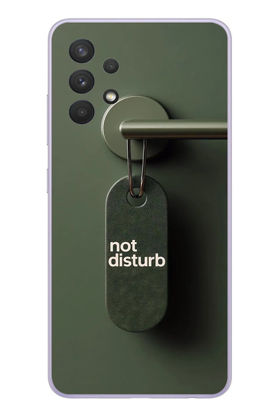 Le Balvo Samsung Galaxy A32 Uyumlu Not Disturb Baskılı Silikon Kılıf