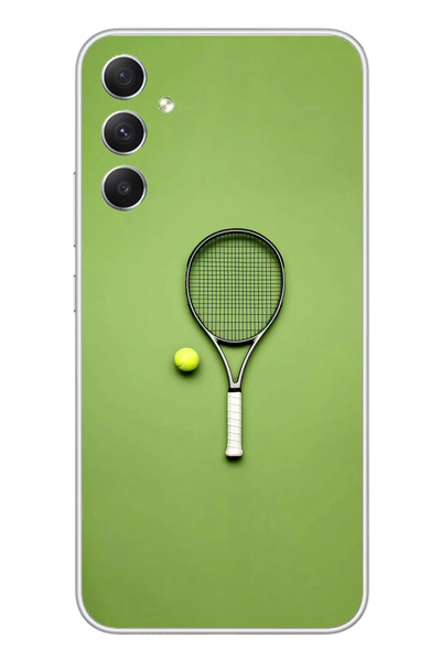 Le Balvo Samsung Galaxy A34 Uyumlu Tenis Raketi Baskılı Silikon Kılıf
