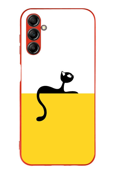 Le Balvo Samsung Galaxy A14 Uyumlu Dişi Kedi Baskılı Silikon Kılıf