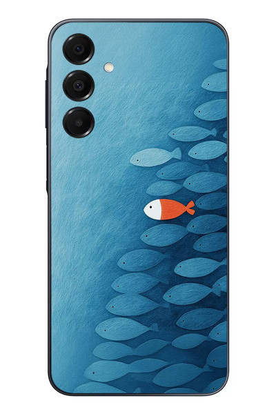 Le Balvo Samsung Galaxy A16 Uyumlu Balıklar Yüzüyor Baskılı Silikon Kılıf