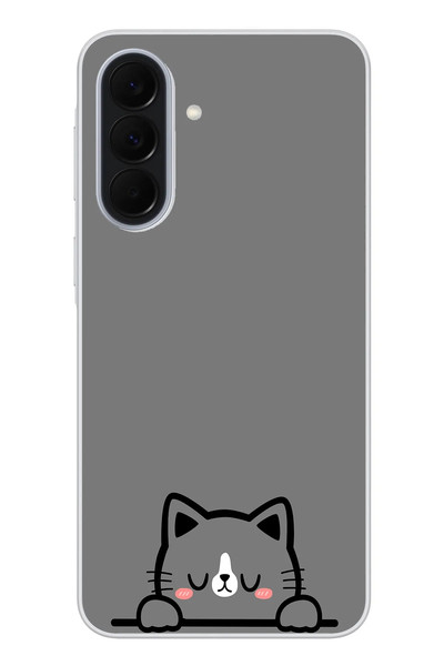 Le Balvo Samsung Galaxy A37 Uyumlu Uyuyan Kedi Baskılı Silikon Kılıf